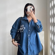 KEMEJA Gabriela Women's Denim Shirt Top with Jeans for Modern Style