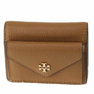 【TORY BURCH】素面皮革零錢包-駝色