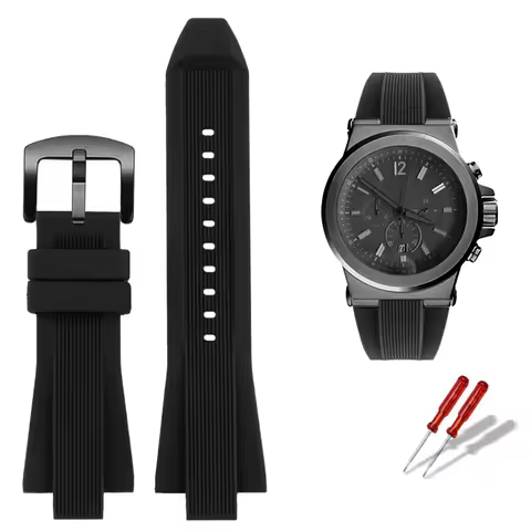 Silicone Watchband for MK Michael Kors Raised Mouth Watch Strap MK8730 MK9019 MK8295 MK8492 MK9020 M