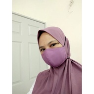 MASK HIJAB TALI / GETAH STOPPER - 3 Lapis Cloth Face Mask  / Topeng Muka Kain / Mask Mesra Cermin Ma