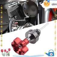 OLINI Motorcycle Engine Oil Dipstick, Level Gauge Aluminum Oil Filler Cap, Universal Filler Cap Engi