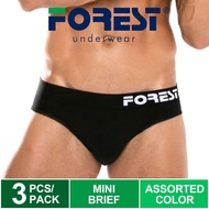 CLEARANCE (3 Pcs) Forest X Peanuts Men Brief Cotton Spandex Men Underwear Seluar Dalam Lelaki - PUB1