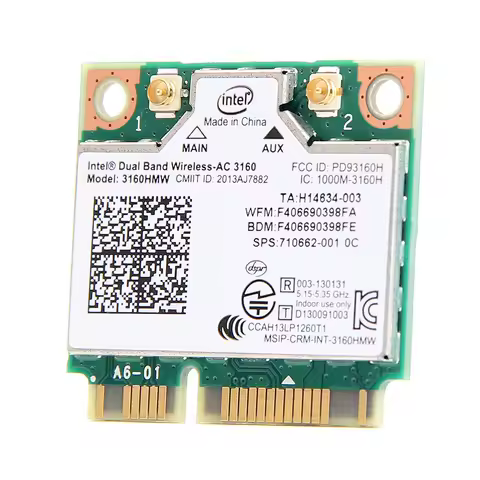 Dual Band Mini PCI-e Wifi 3160HMW 802.11ac Wireless Bluetooth Laptop Card 2.4ghz 5Ghz For Intel 3160