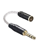 artcavs 4.4mm to 6.35mm Adapter 1/4 to 4.4 Balanced Adapter Single Crystal Copper All Copper Silver