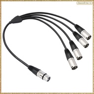 [K O G X] XLR 1 Female to 4 Male 3-Pin Y Splitter Audio Cable, 4-Way-1 XLR Single Input to Four Outp