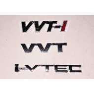 VVT Logo Emblem, VVI Logo, and IVTEC original chrome Logo