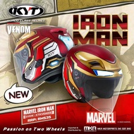 KYT Marvel IRONMAN 4red DOFF GOLD Helmet VENOM Open Face Double Visor Topi Keledar