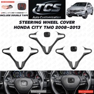 TCS HONDA CITY TMO 2008-2013 CAR STEERING WHEEL + LOGO SET COVER PNP ACCESSORIES