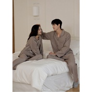 [Manua 2163/6163] Premium Couple Pajama | 20s Yarn-Dyed Brushed Cotton 100%, For Air-Conditioned Roo