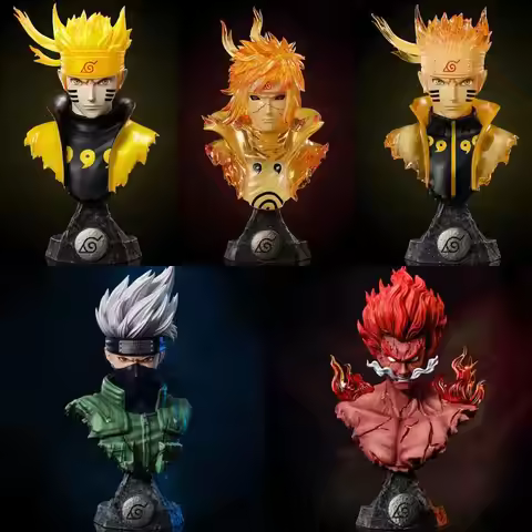 Anime Kakashi Naruto Uzumaki Bust Figures Madara Obito Model Sasuke Uchiha Figures Tsunade Shippuden