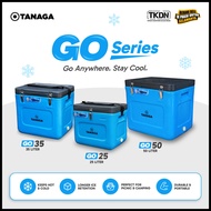 TERMOS TANAGA Cooler Box Go Series 25 35 50 Liter Ice Box Thermos Ice Cube Fish Meat Drink Durable C