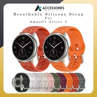 Breathable Silicone Strap Replaceable For Amazfit Active 2 Round | Active 2 Square  (Amazfit SmartWa