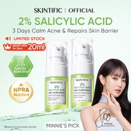 SKINTIFIC 2% Salicylic Acid Anti Acne Serum 20ml | Repair Skin Barrier & Fade Scars