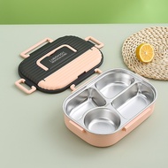 กล่องข้าวสแตนเลสสลับสี กล่องข้าวสเตนเลส เข้าไมโครเวฟได้ กล่องข้าวใส่อาหารเก็บอุณหภูมิ Lunch Box