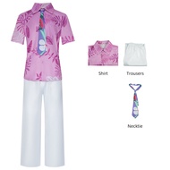 Movie Zootopia 2 Nick Wilde Cosplay Costume Nick Fox Purple Flower Shirt Pants Tie Outfit Halloween