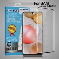 CITY 霧面防眩鋼化玻璃保護貼-黑 for 三星 Samsung Galaxy A42 5G 使用