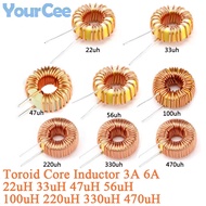 5pcs Inductor Toroid Core 3A 6A 22uH 33uH 47uH 56uH 100uH 220uH 330uH 470uH Inductance Winding Induc