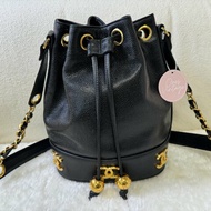 Chanel vintage caviar CC logo bucket bag 金球水桶包