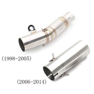 Motorcycle Exhaust Middle Link Pipe For Yamaha R6 YZF-R6 2006-2014 1998-2005