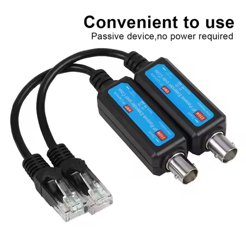 1Pair 10/100Mbps 1CH Passive IP Network Coaxial Transmitter Receiver Extender for IP NVR Camera Exte