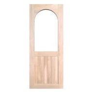 ประตูไม้เนื้อแข็ง ไม่เจาะลูกบิด N999 MCM-001 80x200 ซม. สีธรรมชาติ (1288923)