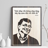 Inspirational decorative wood paintings "Life is inherently unfair, get used to it"