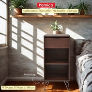 PAMICA Jasper ST2547-M 1 Drawer Side Table Tall End Table Meja