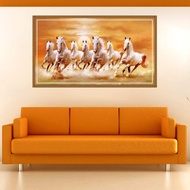 HIASAN DINDING Premium WALL STICKER 7 HORSES / WALL STICKER 7 HORSES / WALL DECORATION / DECORATION