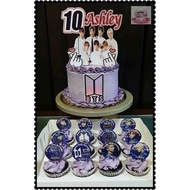 ♞BTS theme Cake Topper and Cup Cake  Topper