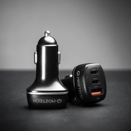 PD3.0/48W Fast Charge Three-Port Car Charger MOZTECH Cigarette Lighter
