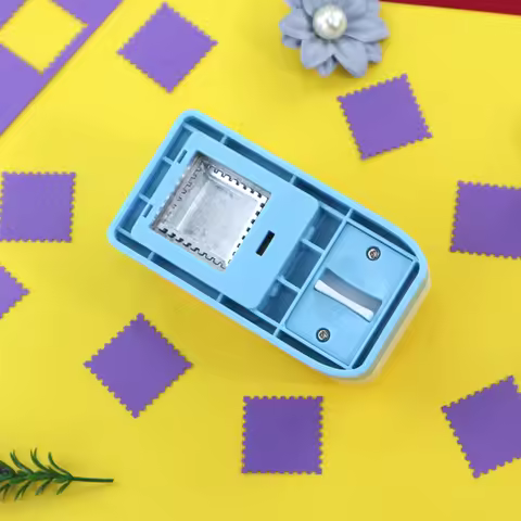 Square Hole Punch with Lever Action Portable Manual Square Stamp Craft Puncher for Crafting Card Mak