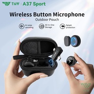 TNW A37sport Wireless Lavalier Microphone Noise Cancelling Magnetic Wearing Mic for IOS Type-c Live 