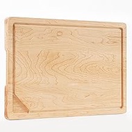 USA-Sourced Maple Wood Cutting Board for Kitchen (17”x11”x0.8”) Pre-Oiled Wooden Chopping Board, Map