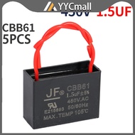 5Pcs/set 450VAC Fan Starting Capacitor 1.5 UF & 2.0 UF 450VAC Electric Fan Starting Capacitor