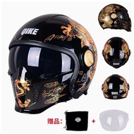 Personality helmet combination full face helmet Vintage helmet Full face helmet Motorcycle helmet Lo