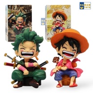One Piece Action Figure Zoro Roronoa Resin Lufyy Koleksi Pajangan