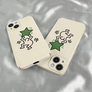 Line Shell 128P Phone Case Green Star Iphone13pro All-Inclusive Villain/7 // 1415xr Film Xsmax New Apple Apple 11