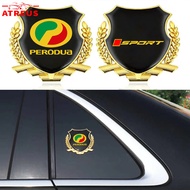 Perodua Car Decoration Stickers Appearance 3D Stereo Car Sticker Side Body Mark Tail Mark Emblem Sti