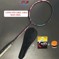 YN Astrox 100zz Kurenai 4U Badminton Racket 100% Carbon Frame Pre-Stretched Net 12kg, Max Stretch 13