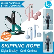 LC 2 in 1 Cordless / Cord Counter Jump Rope Professional Skipping Rope Gym Fitness Crossfit Skipping