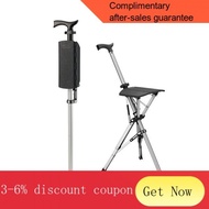 YQ63 TaiwanTa-DaDelta Chair Portable Stool for the Elderly Walking Stick for the Elderly with Stool Crutches Stool Hand