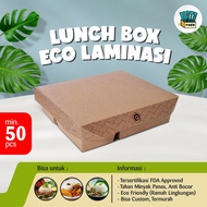 Laminated Eco Kraft Lunch Box/Tab Eco Brown 4C 1917/Paper Lunch Box Food Grade Kraft Material