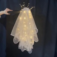 Long Bridal Veil Bridal Veil Led Bridal Veil Crown Wedding Veil