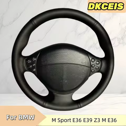 Car Steering Wheel Cover Faux Leather For BMW M Sport E36 E39 Z3 M E36 37 E36/8 1995-2002 Steering C