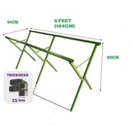 25mm  1Inch Night Market Foldable Table Market Plywood Kaki Meja Besi Lipat Pasar Malam