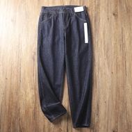 UniqloˉLight Luxury High Sense Spring New Mens Loose Narrow Tapered Straight Casual Jeans