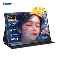 Unew 15.6 " 4k Uhd Hdr Portable Gaming Monitor | Dual Usb - c / hdmi | Compatible Xbox / switch / la