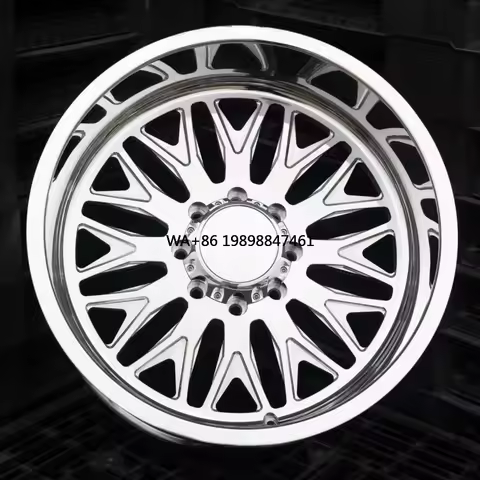 20x12 22x12 24x12 24x14 Super Single Forged 4x4 Offroad 8x170 8x180 8x6.5 6x5.5 Polished Truck Wheel