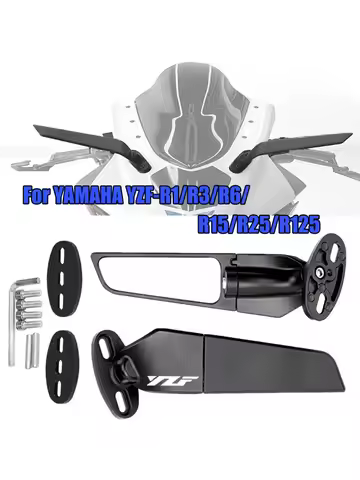Wind Wing Rearview Mirror Rear View Mirrors For Yamaha YZFR1 YZFR3 YZFR6 YZFR15 YZFR25 YZFR125 YZF R