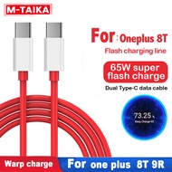 สายชาร์จแบตเตอรี่ USB 65W C Pd Warp 6.5A สาย Type C เป็น Type C สำหรับ OnePlus 8T 8TPlus + 9 Pro 9R 9RT Nord 2 CE 5G